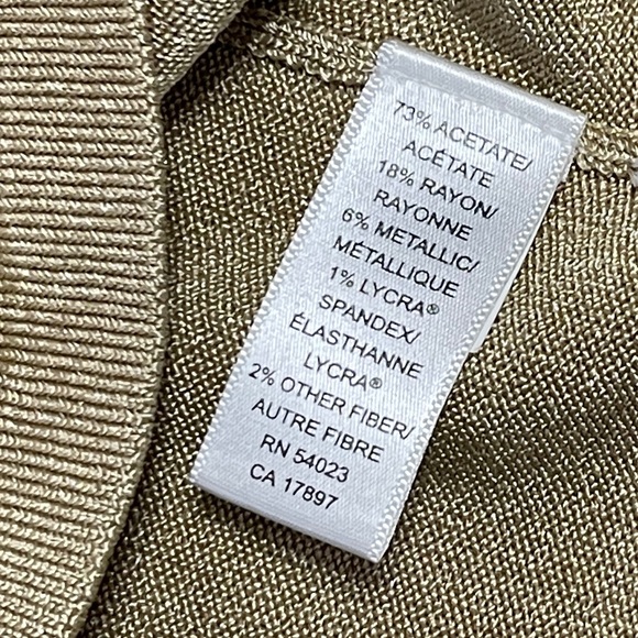 Banana Republic Halter Sweater Gold Shimmer XS - Picture 3 of 4